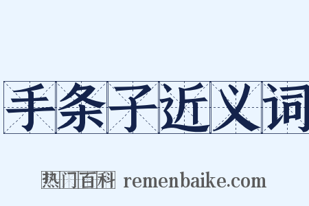 手条子近义词是什么意思的图片